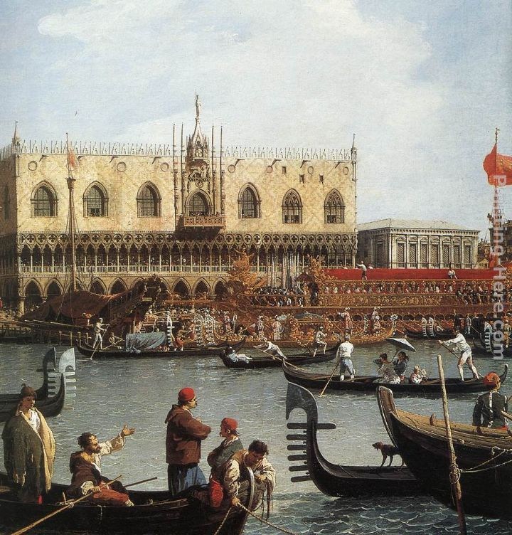 Canaletto Return of the Bucentoro to the Molo on Ascension Day (detail)